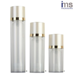 Round Plastic Airless Bottle with 50ml/30ml/15ml